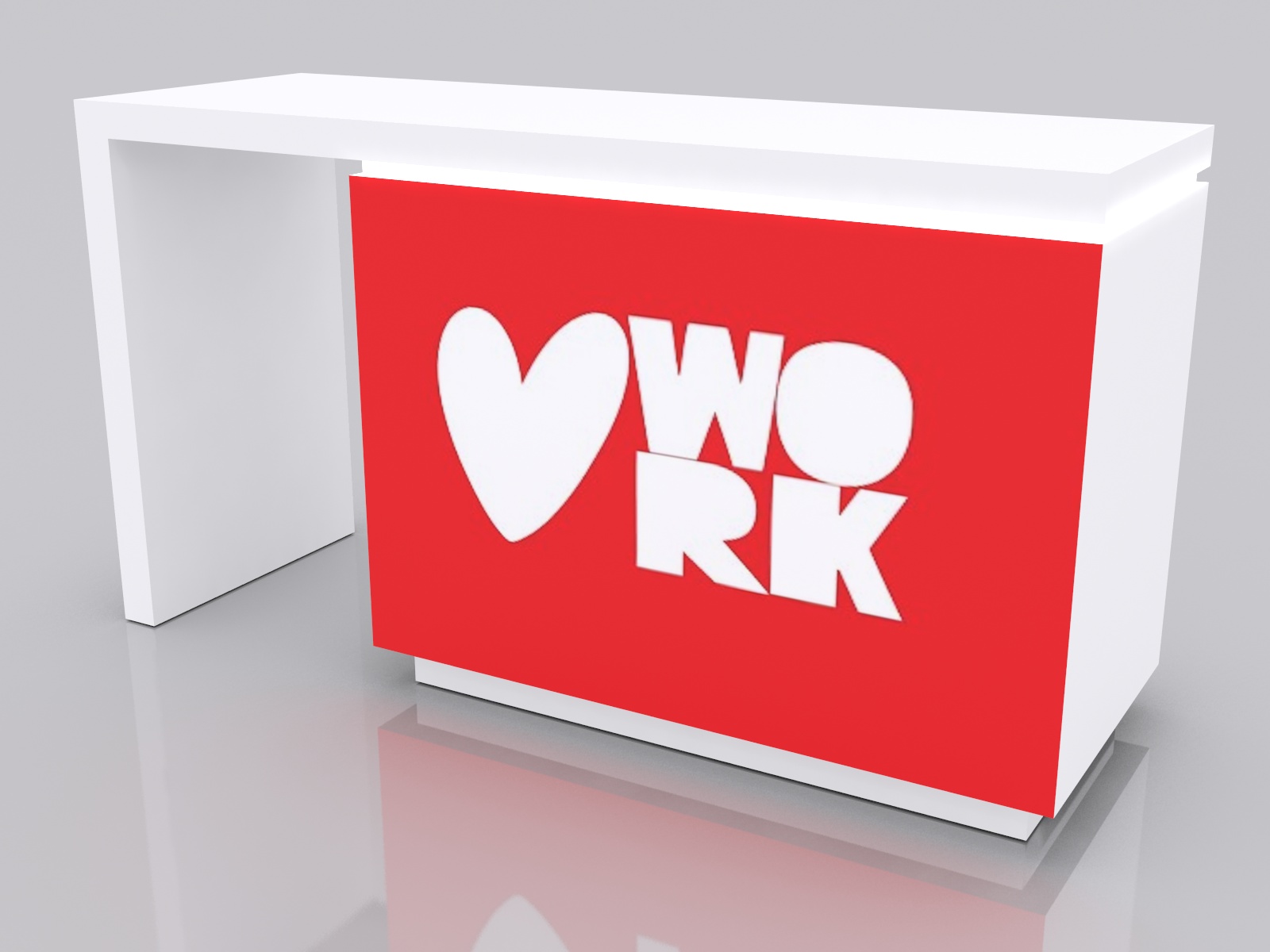 MOD-1744 Waterfall Workstation Counter -- Optional Graphic Upgrade